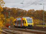   Der VT 207 ABp (95 80 0640 107-8 D-HEB) ein Alstom Coradia LINT 27 der HLB (Hessische Landesbahn), ex VT 207 der vectus, erreicht nun bald (am 07.11.2015), als RB 95  Sieg-Dill-Bahn  (Au/Sieg -