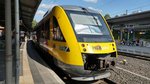 Der HLB VT 273 war zwar an diesem Tag von einigen Problemen geplagt, erreichte Gießen am 10. September 2016 dennoch pünktlich. Nun wartete er auf Gleis 11 auf die Weiterfahrt auf der RB35 nach Fulda. Ab dem Fahrplanwechsel im Dezember 2016 werden die beiden Linien 25 und 35 zukünftig als eine Linie zusammengefasst. Dann fahren die Züge als RB45.