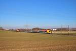 Hessische Landesbahn Stadler Flirt 429 xxx und 429 xxx als RE99 am 18.11.18 auf der KBS630 bei Bad Vilbel Dortelweil 