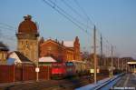 185 606-1 HGK - Hfen and Gterverkehr Kln AG [HGK 2064] mit einem Kesselzug  Benzin oder Ottokraftstoffe  in Rathenow in Richtung Stendal unterwegs.