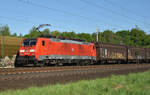 189 056-5 DB kommend aus Hamburg mit einem kurzen Güterzug.