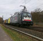 182 512 (ES 64 U2-12) + 189 989 (089) mit KLV-Zug in Fahrtrichtung Norden.