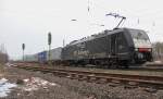 Am 12.02.2013 hatte sich die 189 097-9 (ES 64 F4-997) von ERS Railways mit einem Containerzug in Richtung Sden auf die KBS 613 verirrt.