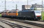 2x northrail ex ÖBB plus 1x MRCE-Dispo als Lz in Neuss Hbf, 13.6.14.