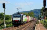 E 189-287 der MRCE ist am 22.08.2015 in Namedy in Richtung Norden unterwegs