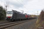 MRCE 189 459 und der mit geschleppten 233 176 als EZ 51081 Seddin-Nürnberg Rbf, gesehen am 25.02.2016 in Plauen.