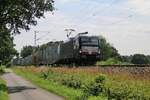 193 870 mit Containerzug in Fahrtrichtung Verden(Aller).