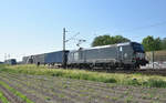 MRCE Vectron 193 615-2 mit Container am Schlepp, unterwegs nach Hamburg. Höhe Bardowick, 29.05.2018.