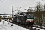 193 611 und 193 610 fuhren am 12. Januar 2018 von Ulm kommend durch Lonsee.