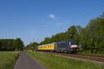 ES 64 U2-013 und -024 der MRCE mit zwei Messwagen im Sandwich auf der Bahnstrecke Hamm-Dortmund (19.05.2023) 