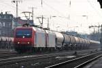 145 087-3 und 145 088-1 (ex-SBB-Cargo 481 005 und 006) ziehen einen langen Gterzug durch Kln-West. Aufgenommen am 12/02/2011.