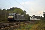 MRCE ES 64 F4-283 (E 189 283), vermietet an TX Logistik, ist am 02.10.14 in Vehrte mit einem KLV-Zug auf dem Weg Richtung Osnabrück.