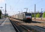 189 934 (ES 64 F4-034) in Doppeltraktion mit 182 029 (ES 64 U2-029) und KLV-Zug. Aufgenommen am 25.04.2014 in München Heimeranplatz.