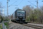 185 547-7 MRCE mit Güterzug durch Bonn-Friesdorf - 09.04.2015