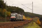 ES64 U2-022 MRCE bei Steinbach im Frankenwald am 23.10.2015. 