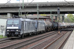 185 572-5 mit 185 566-7 unterwegs für CTL durchfahren Hamburg-Harburg 20.4.2016