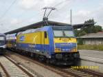 Pnktlich in Gstrow angekommen und auch Pnktlich wieder abgefahren der InterConnex Leipzig-Warnemnde mit der 146 522 am 19.08.2008.