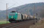 185 532 (R4C) mit DGS 94984 Rechterfeld - Passau Gbf (Sdl., leere Getreidewagen),  am 8.04.2009 durch Saalzderhelden -> Northeim