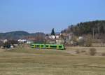 650 655 (VT 20) + 650 661 (VT 26) als RB nach Plattling am 02.04.2013 bei Gotteszell.