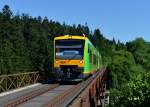 650 651 (VT 16) + 650 662 (VT 27) als RB nach Bayerisch Eisenstein am 02.08.2013 bei Ludwigstahl.