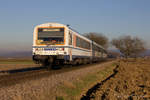 Am Nachmittag des 14.12.2016 pendelte der SWEG NE81-Steuerwagen VS 204 zusammen mit VT 128 und 129 zwischen Riegel und Endingen.