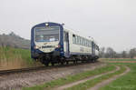 SWEG VS 202 und VT 126 konnten am trüben 24.03.2017 zwischen Eichstetten und Bötzingen aufgenommen werden.