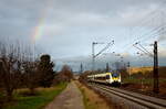 30.12.2021: Fahrt unter'm Regenbogen:

Nachschuss auf SWEG 8442 201 und 206 als S2 auf der Fahrt von Freiburg nach Elzach kurz vor Denzlingen.