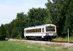 Bei Kappelrodeck rollt der VT 125 gemtlich Richtung Ottenhfen. Die Aufnahme entstand am 31. Juli 2008.