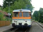 VT 26 der SWEG am 20.08.2008 am Bahnsteig im Bahnhof Neckarbischofsheim Nord (eigentlich heit der Ort: Bernau); Strecke Neckarbischofsheim Nord - Hffenhardt  