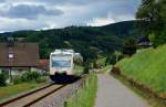 VT 507 verlässt am 25.07.2015 Oberharmersbach-Riersbach