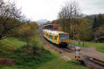 Seit einiger Zeit fahren wieder ex-ODEG-RS1 im Harmersbachtal, am Mittag kommt ein Schülerzug, bestehend aus 650.58 und .60 der ODEG, wieder zurück ins Harmersbachtal, hier als SWE 87793 mit
