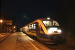 VT 560 und 564 Im Bahnhof von Beelitz Stadt kurz vor der berfhrung nach Neubrandenburg am 10.12.2011