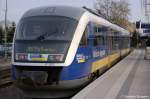 VT 565 der Mrkischen Regiobahn als MR51 (MR 99612) nach Rathenow in Brandenburg Hbf.