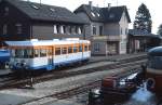 T 31 hat an einem Februarsamstag 1985 den Endbahnhof Laichingen erreicht.