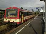 HzL VT 41 wartet am 26.06.2007 auf , in Radolfzell , auf die Ausfahrt nach Stockach 