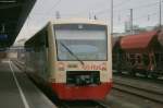 VT 235 der HzL als HzL85861 nach Trossingen Stadt in Villingen 5.11.08