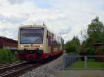 Am 9.5.14 durfte VT218 der HzL einen Zug mit 3 weiteren Triebwagen nach Gammertingen bringen.