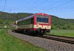 Am 15.05.2015 befanden sich der 626 143-1 und ein Triebzug der Baureihe 650 der HZL auf dem Weg in Richtung Süden.