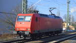 HSL Logistik GmbH mit der 145 090-7 [NVR-Number: 91 80 6145 090-7 D-BRLL] am 14.02.18 Berlin-Karlshorst.