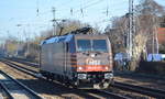 HSL Logistik GmbH mit   185 601-2  [NVR-Number: 91 80 6185 601-2 D-BRLL] am 18.02.19 Berlin-Hirschgarten.