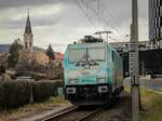 Graz. Die 186 364 von HSL ist hier beim Verschieben beim Ostbahnhof Graz zu sehen.