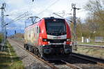 HSL Logistik GmbH, Hamburg [D] / LWC Lappwaldbahn Cargo GmbH, Braunschweig [D] mit  159 219  [NVR-Nummer: 90 80 2159 219-5 D-RCM] am 09.04.22 Durchfahrt Bf. Berlin Hohenschönhausen.