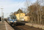 InfraLeuna 247 907 mit Kesselwagen Richtung Gotha, am 20.02.2023 in Erfurt-Bischleben.