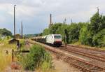 285 107-9 (ITL) fuhr am 14.07.17 einen Schotterzug von Strassgräbchen Bernsdorf nach Greiz.
Hier ist der Zug bei der Durchfahrt in Plauen/V. unterer Bahnhof zu sehen.

