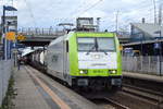 ITL - Eisenbahngesellschaft mbH mit  185 650-9  [NVR-Number: 91 80 6185 650-9 D-ITL] und Containerzug am 07.03.19 Bf.