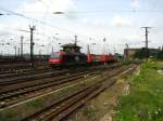 481 002-4 der ITL fhrt mit einem Containerzug Richtung Tschechien.23.07.08.