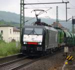 ES64 F4-200 E189 200 der ITL bei der durchfahrt durch Bad Ksen am 25.06.2009 