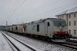 ITL 285 109 durchfhrt Heidenau-Sd in Richtung Dresden. 18.01.2013