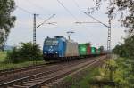 Am 17.Juni 2013 war ITL 185 524 mit einem Containerzug bei Elze(Han) auf dem Weg Richtung Norden.
