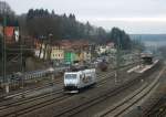 185 548 von ITL  Lokfhrer gesucht  durchfhrt am 02.Januar 2014 als Tfzf Dresden - Passau den Bahnhof Kronach Richtung Lichtenfels.